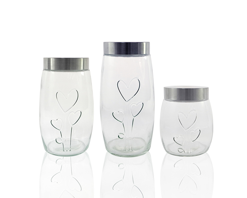 Tulip Pattern Glass Storage Jar YD-STJ-029
