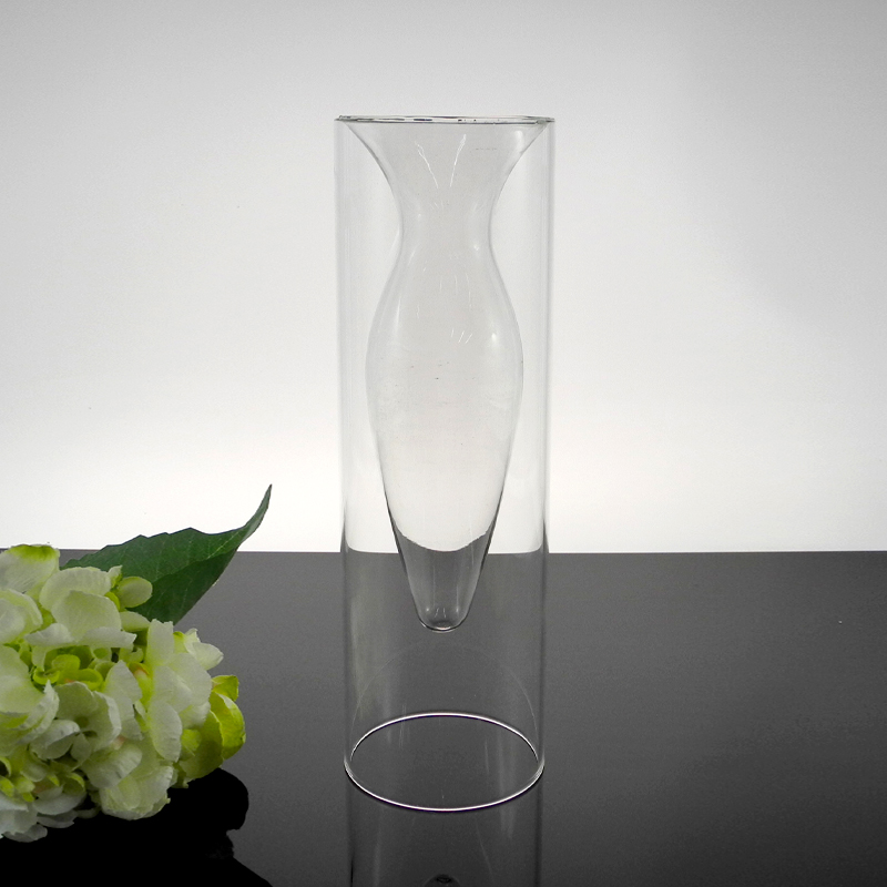Transparent Lampwork Glass Vase YD-LGV-018