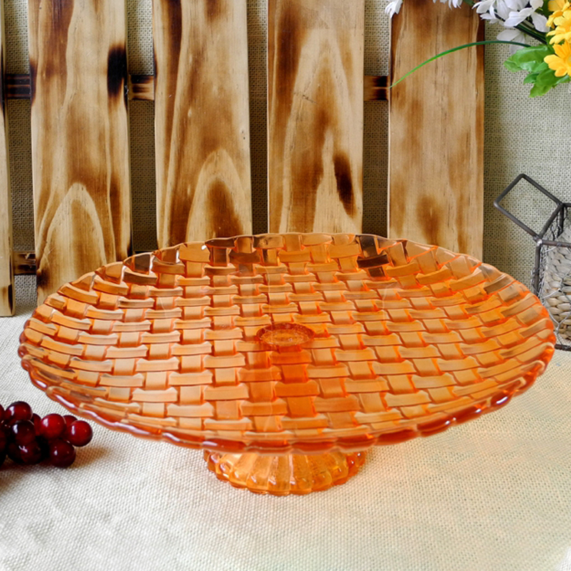 Orange Dinner Plate with Base YD-PTE-012