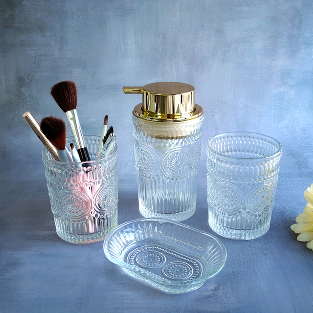 Striped Pattern Bathroom Container Set YD-BC-002