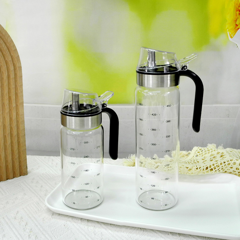 Oil & Vinegar Glass Bottle with Lid YD-OVB-008