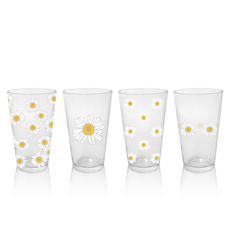 Sticker Pattern Glass Cup YD-CUP-005