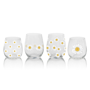 Decal Pattern Glass Cup YD-CUP-008