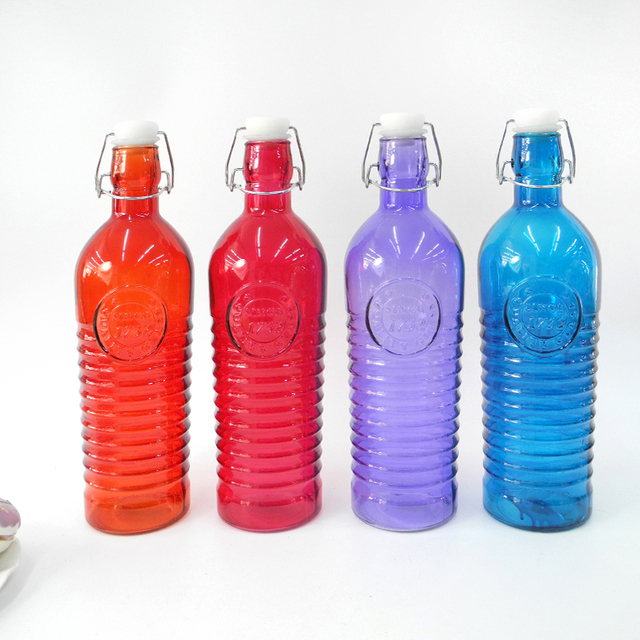 Stripe Glass Clip Bottle YD-CBT-008