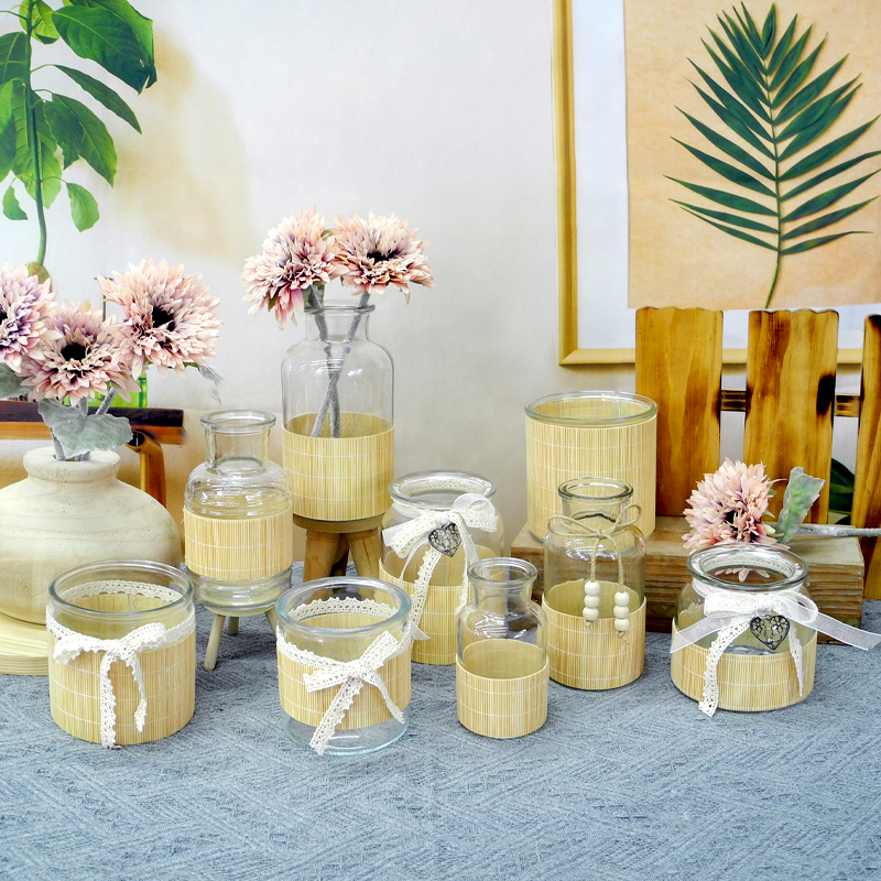 Lace Decorated Glass Vases YD-ACC-025