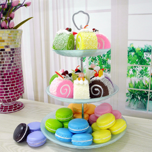Green Three-tier Cake Dessert Tray YD-PTE-007