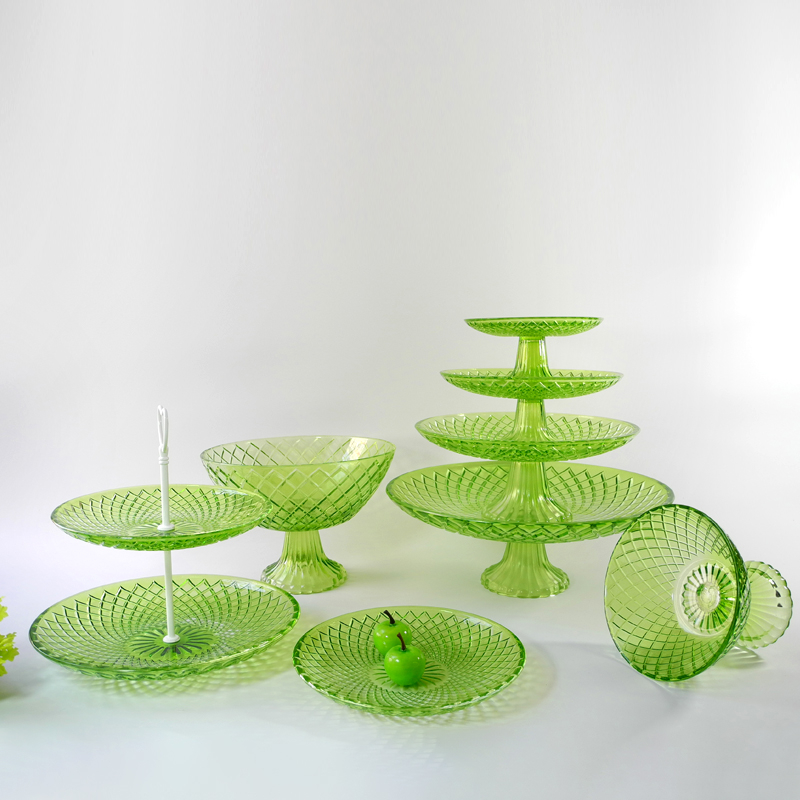 Green Tiered Dinner Plate YD-PTE-004