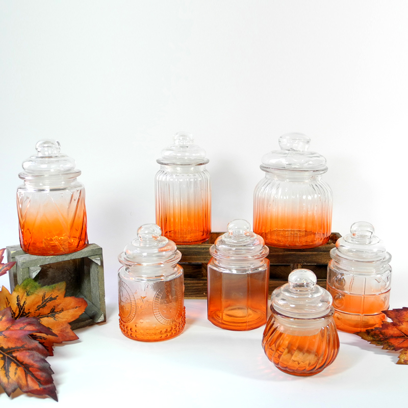Orange Gradient Storage Jar YD-STJ-001
