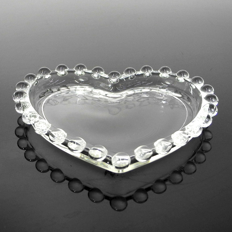 Heart-shaped Glass Plate YD-GLSP-008