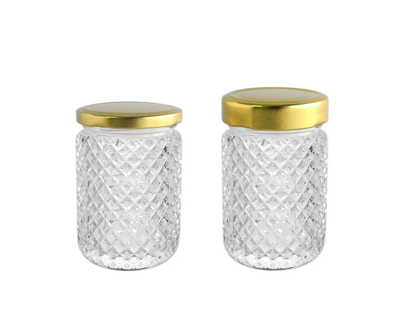 Rhombus Glass Jam Jar YD-JAR-009