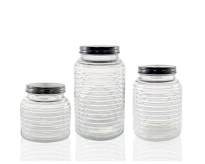 Stripe Glass Storage Jar YD-STJ-031
