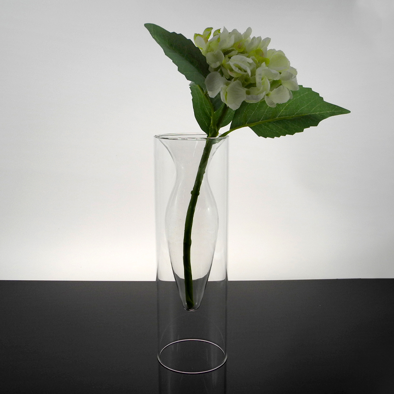 Transparent Lampwork Glass Vase YD-LGV-018