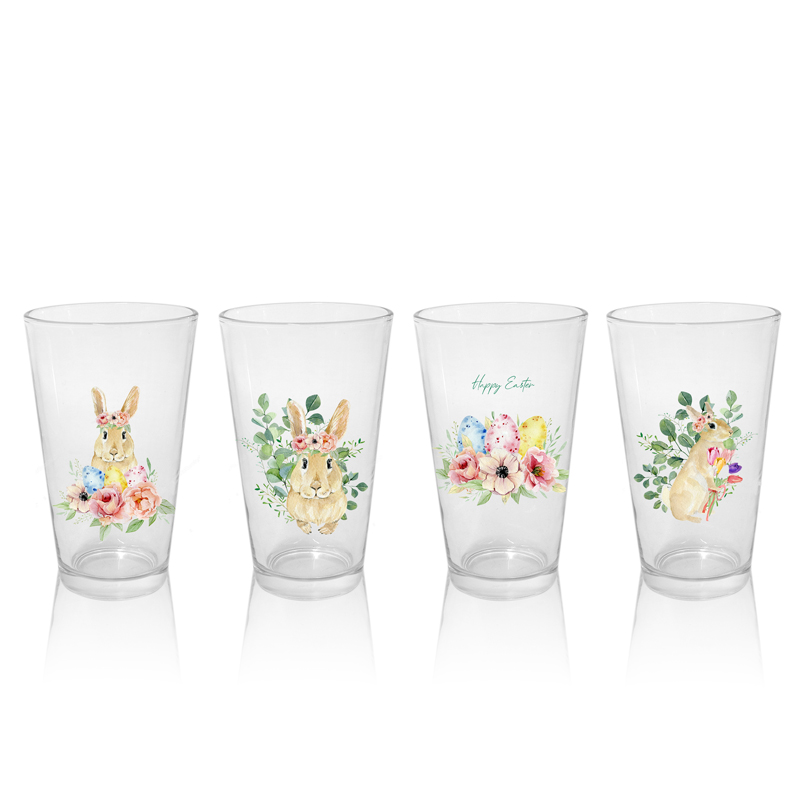Sticker Pattern Glass Cup YD-CUP-005