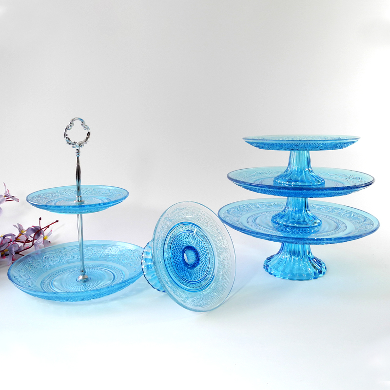 Blue Tiered Dinner Plate YD-PTE-003