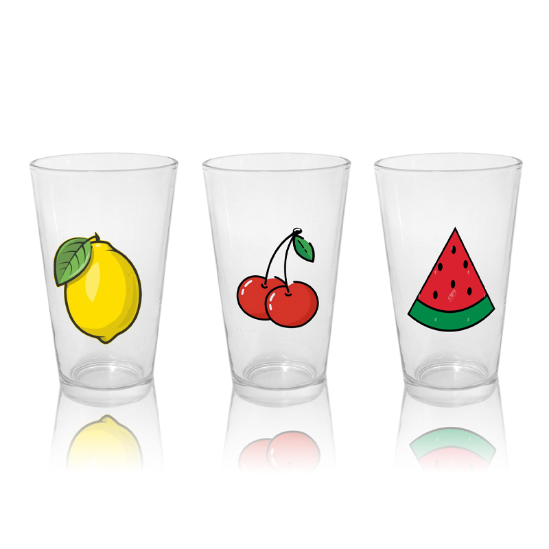 Fruit Stickers Glass Cup YD-CUP-001