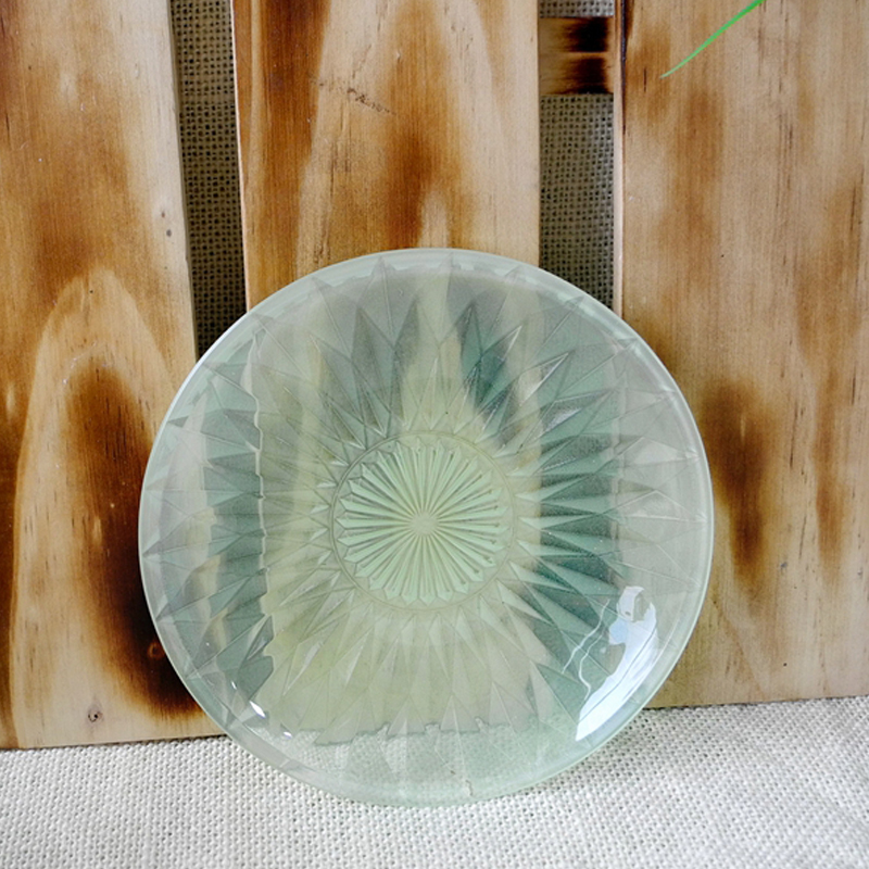 Green Embossed Dinner Plate YD-PTE-011