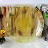 Flower Pattern Glass Plate YD-GLSP-015