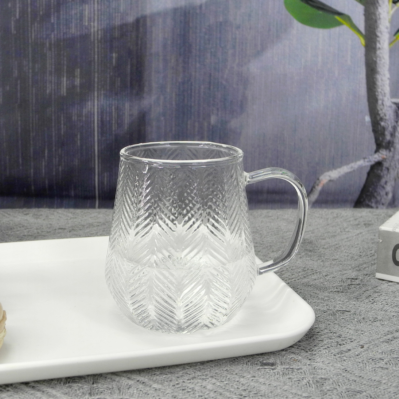 Pine Needles Glass Cup YD-CUP-027