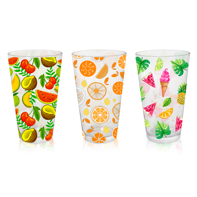Fruit Stickers Glass Cup YD-CUP-001