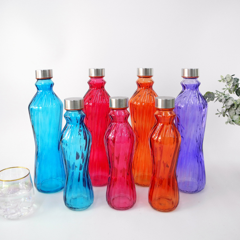 Stripe Glass Clip Bottle YD-CBT-008