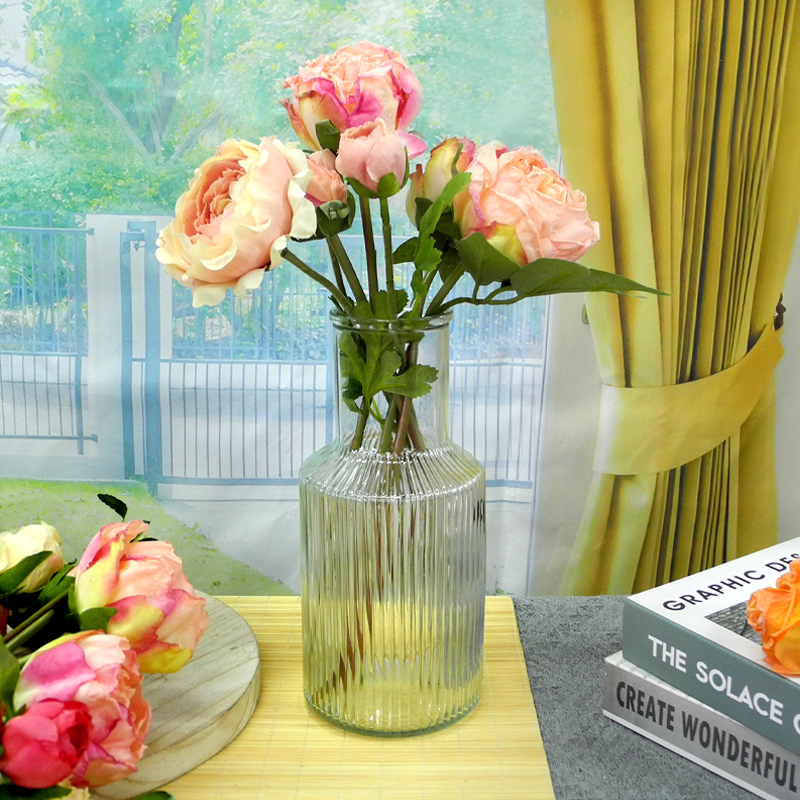 Water Bottle Shaped Transparent Glass Vases YD-CGV-002
