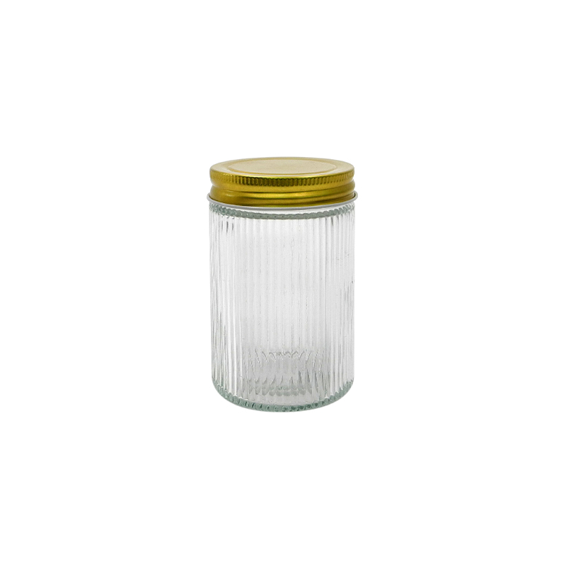 Striped Glass Storage Jar YD-STJ-052