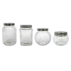 Transparent Textured Glass Storage Jar YD-STJ-046
