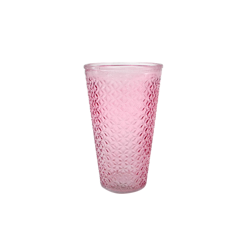 Diamond-patterned Glass Cup YD-CUP-077