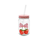 Colored Lid Glass Straw Cup YD-CUP-085