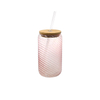 Textured Spray-colored Glass Straw Cup YD-CUP-082