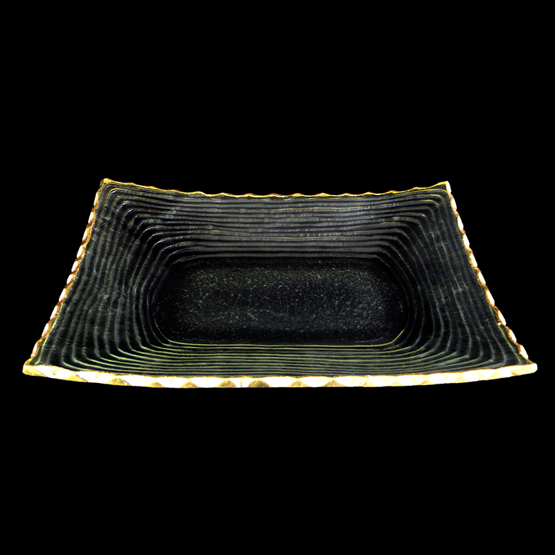Striped Gold Hot Bending Plate YD-HBP-020