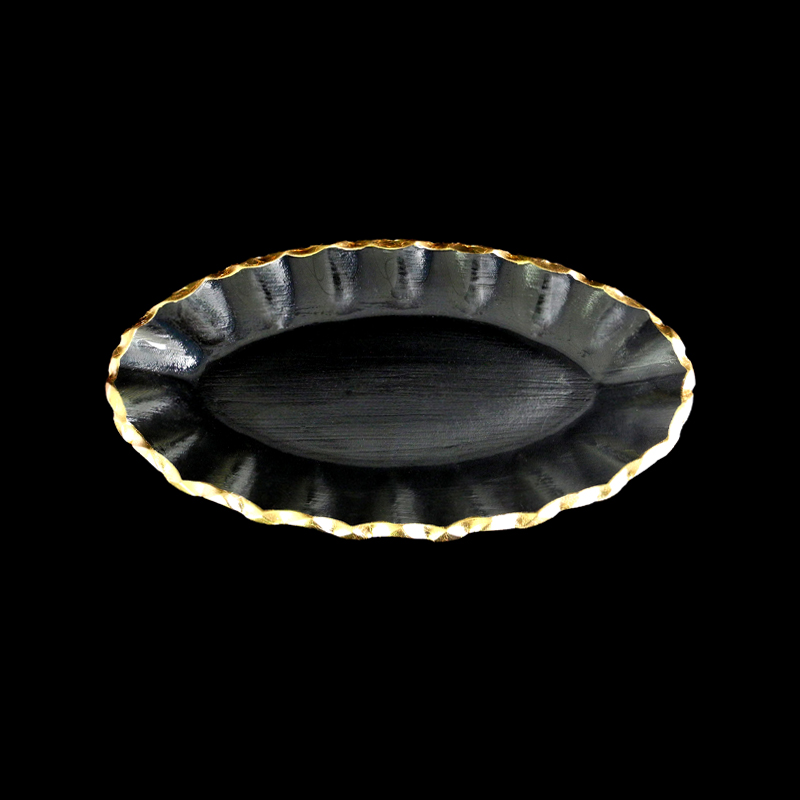 Ruffle Edge Gold Hot Bending Plate YD-HBP-003