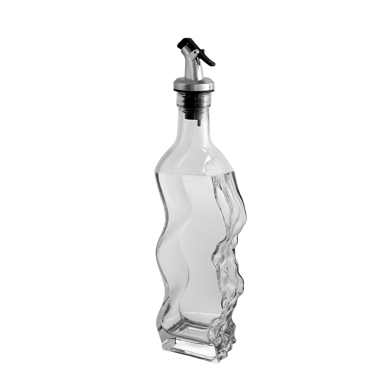 Wavy Line Glass Oil Bottle YD-OVB-020