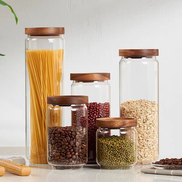 Cylindrical Transparent Glass Storage Jar YD-STJ-018