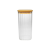 Square Vertical Striped Borosilicate Glass Storage Jar YD-STJ-100