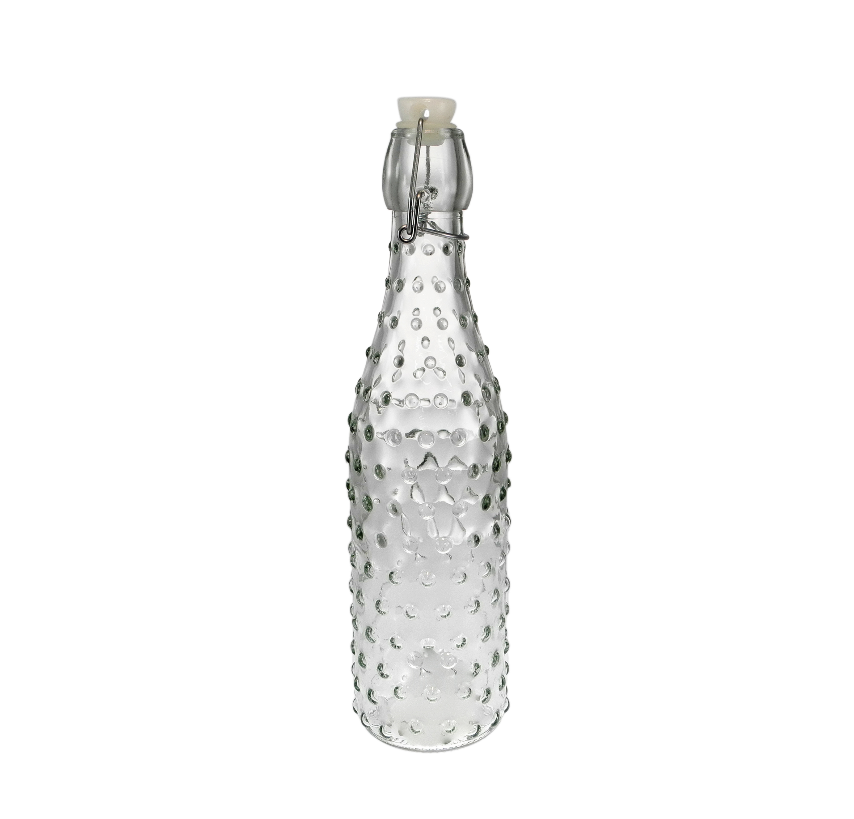 Relief Transparent Glass Clasp Bottle YD-BOT-046
