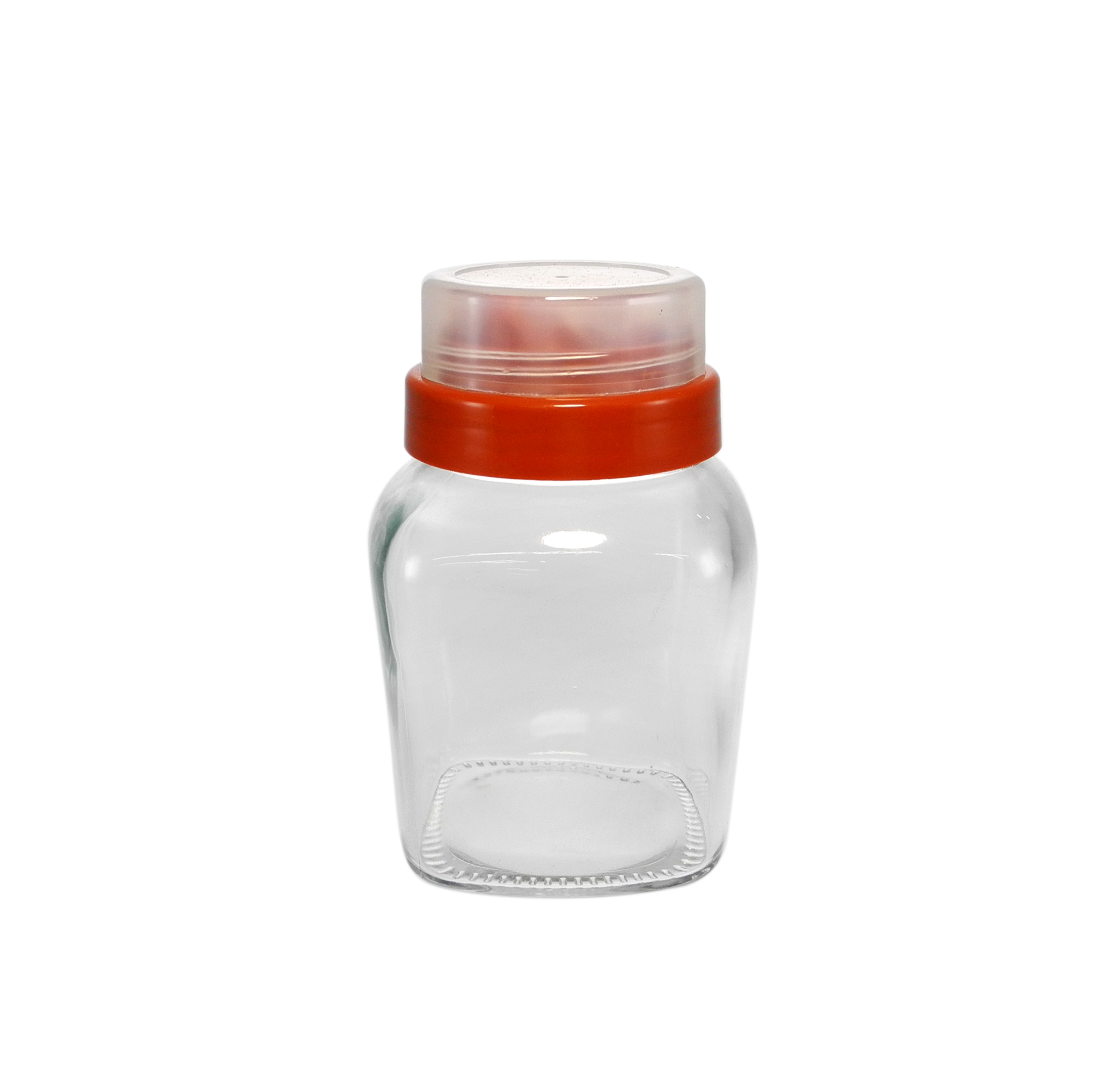 Red Lidted High Borosilicate Glass Honey Storage Jar YD-STJ-110