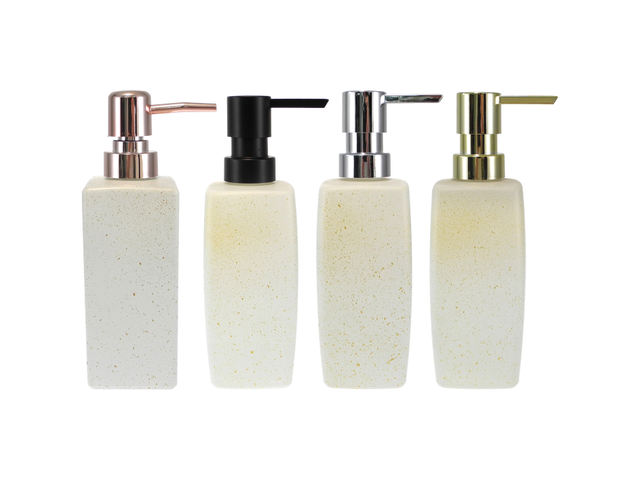 White Frosted Push-button Bathroom Bottle YD-BC-015