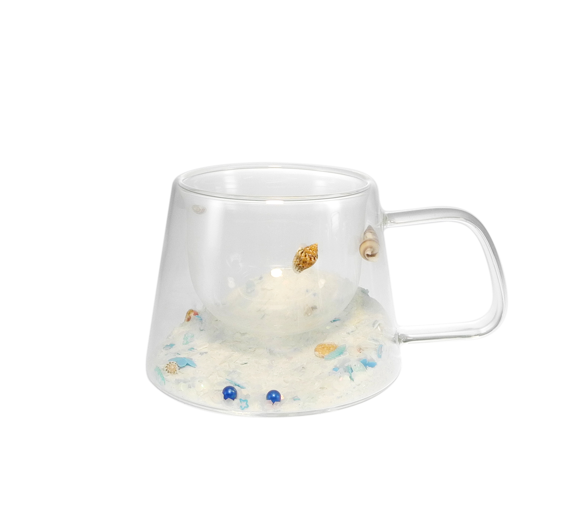 Ocean-themed Double-layer Borosilicate Glass Cup YD-CPU-117