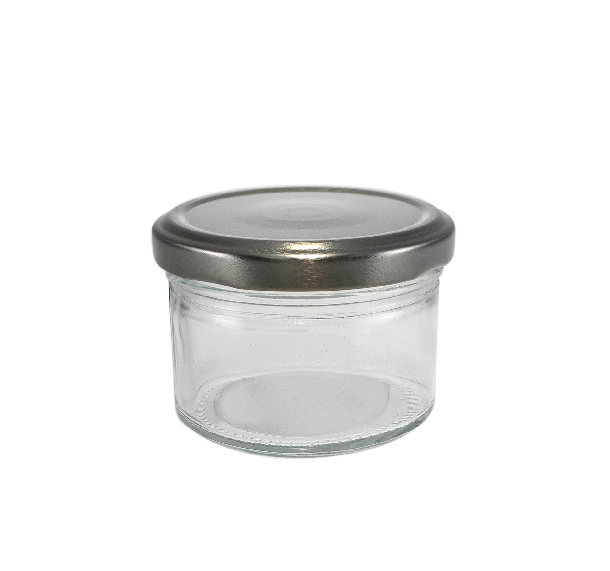 Small-sized Silver Stainless Steel Lid for High Borosilicate Glass Storage Jar YD-STJ-151