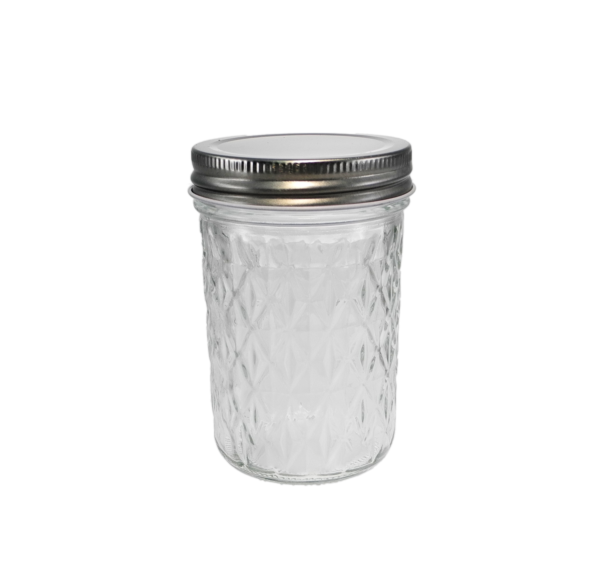 Relief-patterned Silver Stainless Steel Lid for High Borosilicate Glass Storage Tank YD-STJ-140