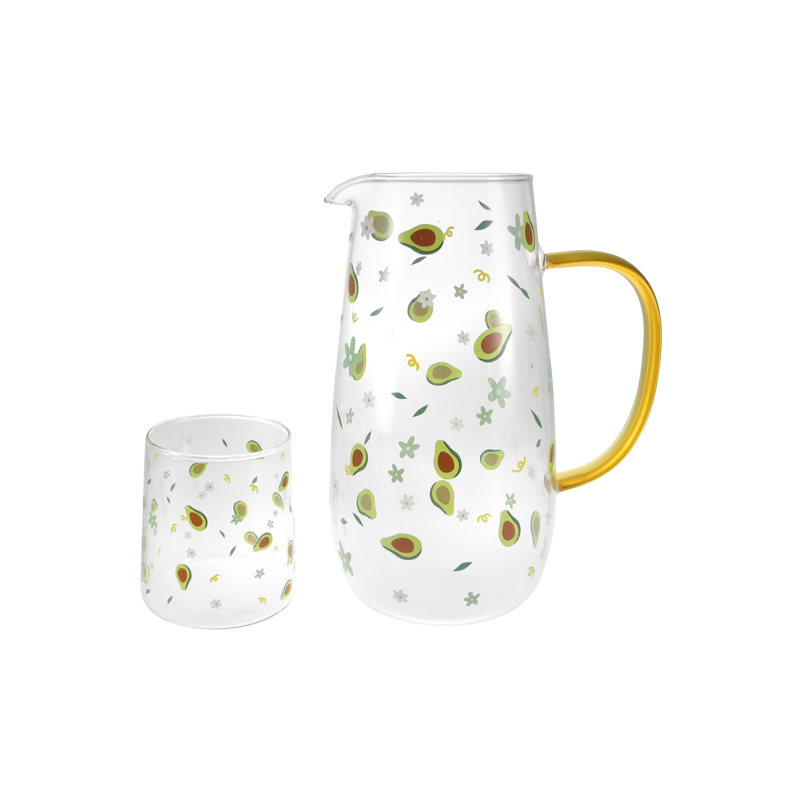 Flower-pattern Relief High Borosilicate Glass Kettle YD-KEL-005