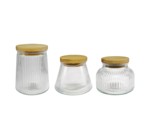 Small-sized Wooden Lid with Vertical Stripes, High Borosilicate Glass Cup YD-CUP-148