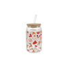Flower-patterned Paper with Straws, Glass Water Cup YD-CUP-149