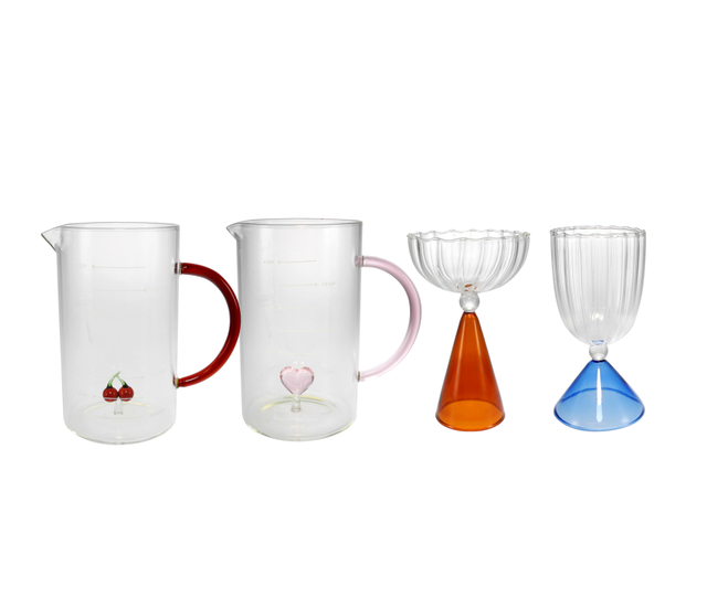 Special-shaped Cup Holder with High Borosilicate Glass Cup YD-CPU-128