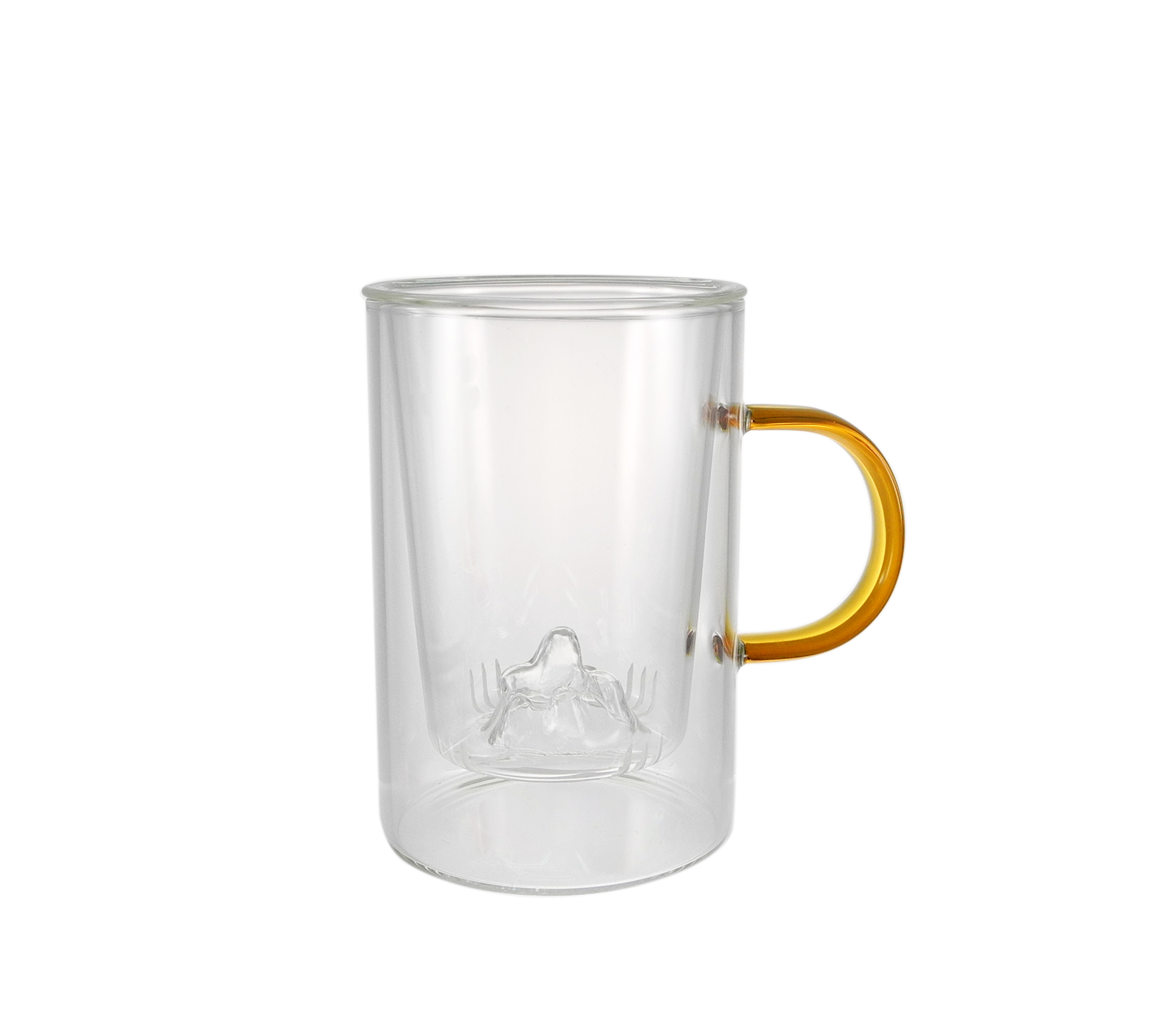 High Borosilicate Glass Cups with Mountain Interior Design YD-CPU-121