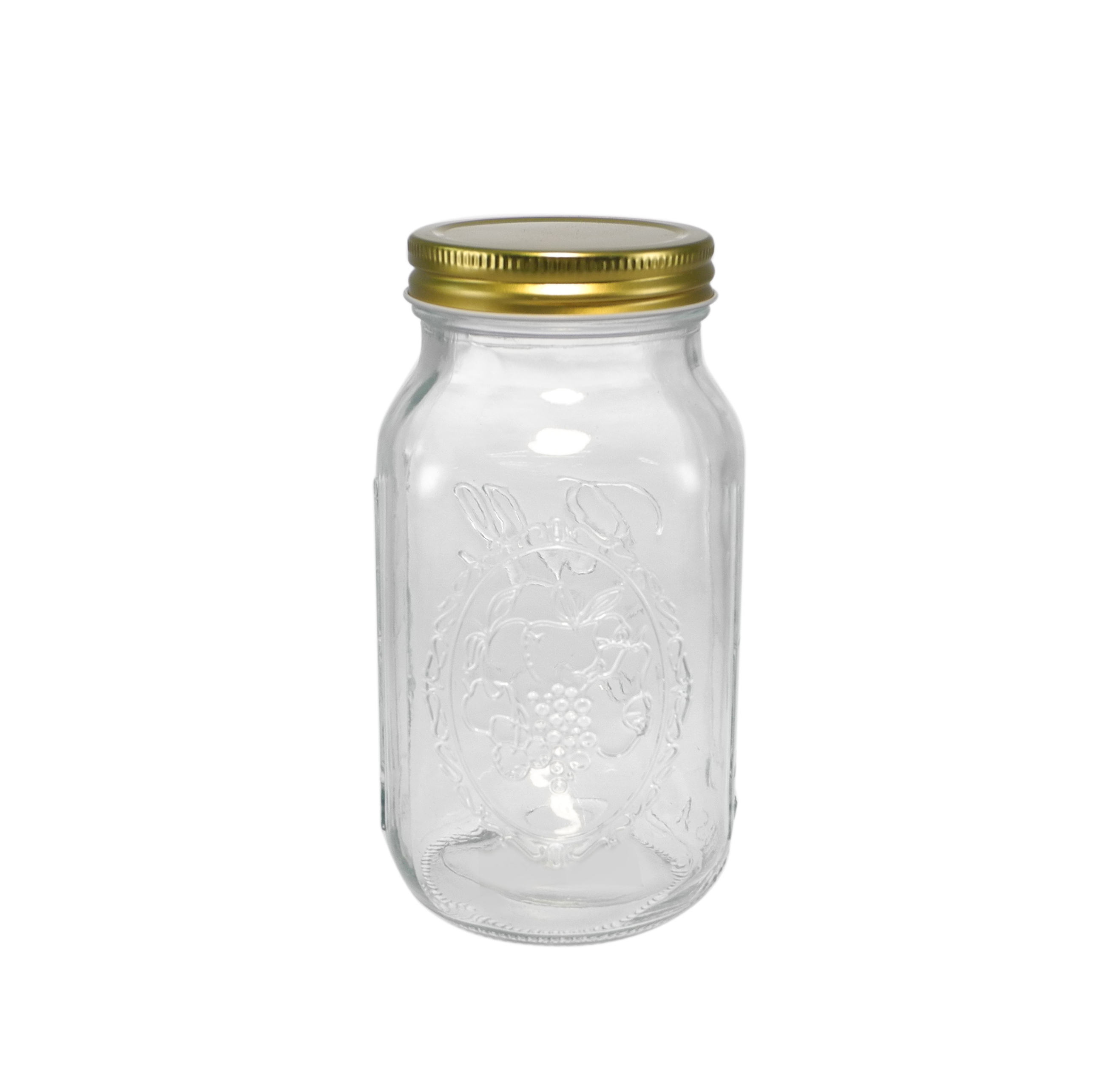 Relief-patterned High Borosilicate Glass Storage Jar YD-STJ-126