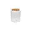Rhombus-shaped Relief Pattern High Borosilicate Glass Storage Jar YD-STJ-077