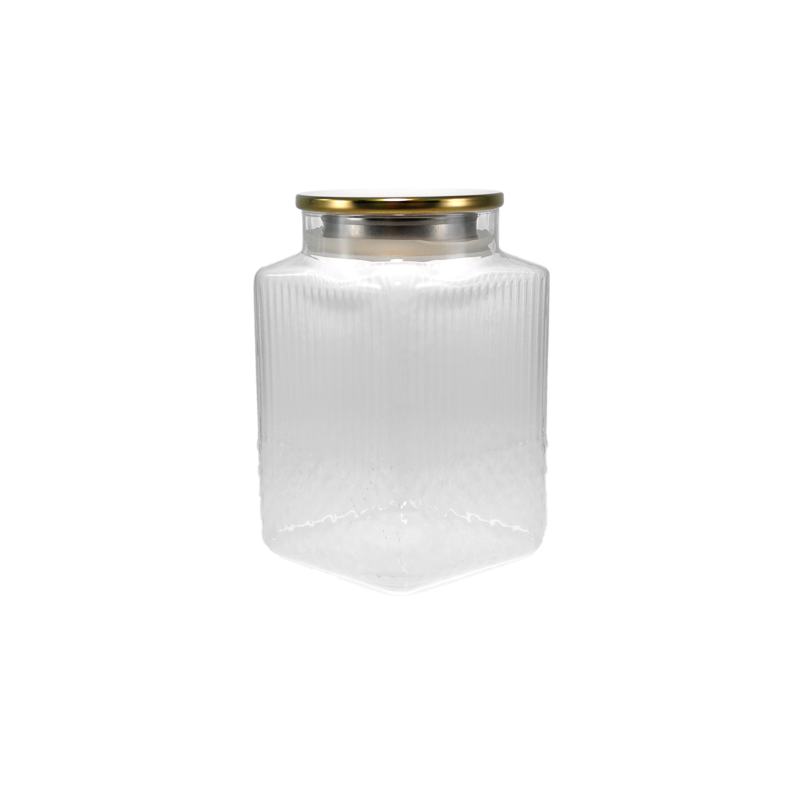 Multiple Relief Patterns High Borosilicate Glass Storage Jars YD-STJ-079