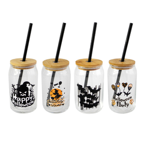 Halloween Pattern Sippy Cup (Wooden Cover) YD-CUP-056